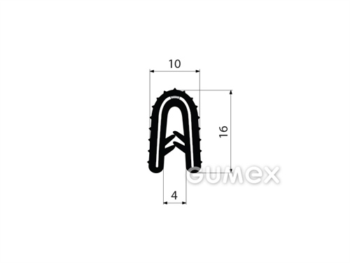 GUMMIPROFIL PIRELI U-FORM - DICHTUNG MIT ARMIERUNG - EPDM